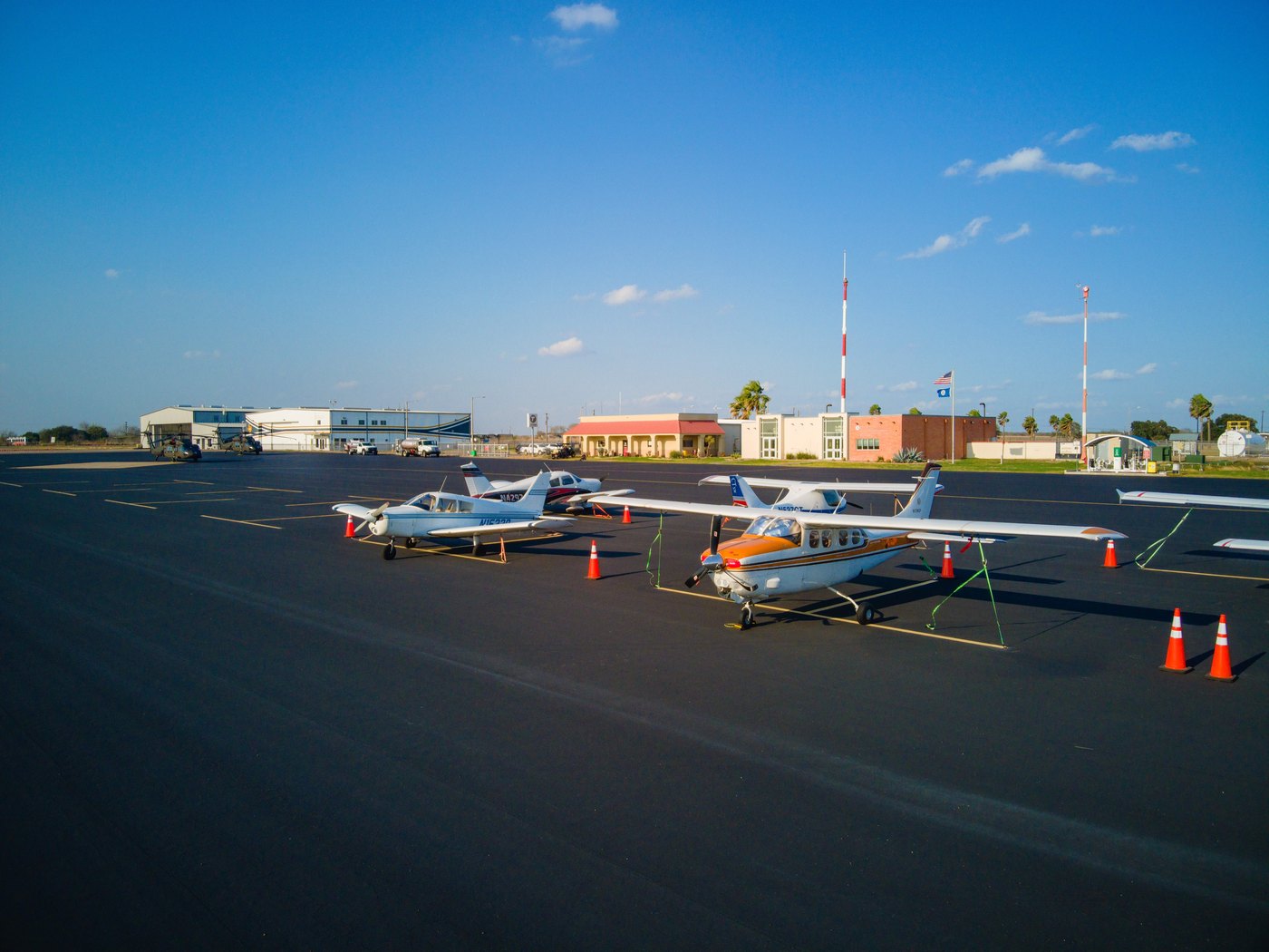 The terminal apron at South Texas International Airport at Edinburg