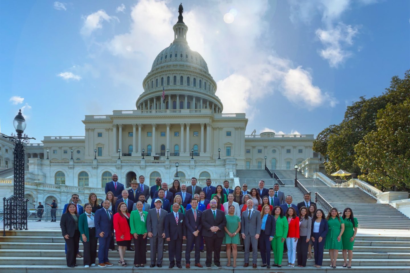 Edinburg EDC delegation on the steps of the U.S. Capitol