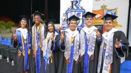 Graduates celebrating in Edinburg