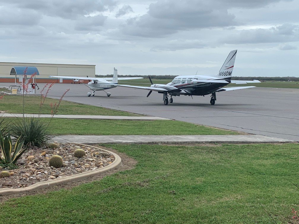 A business jet at South Texas International Airport at Edinburg