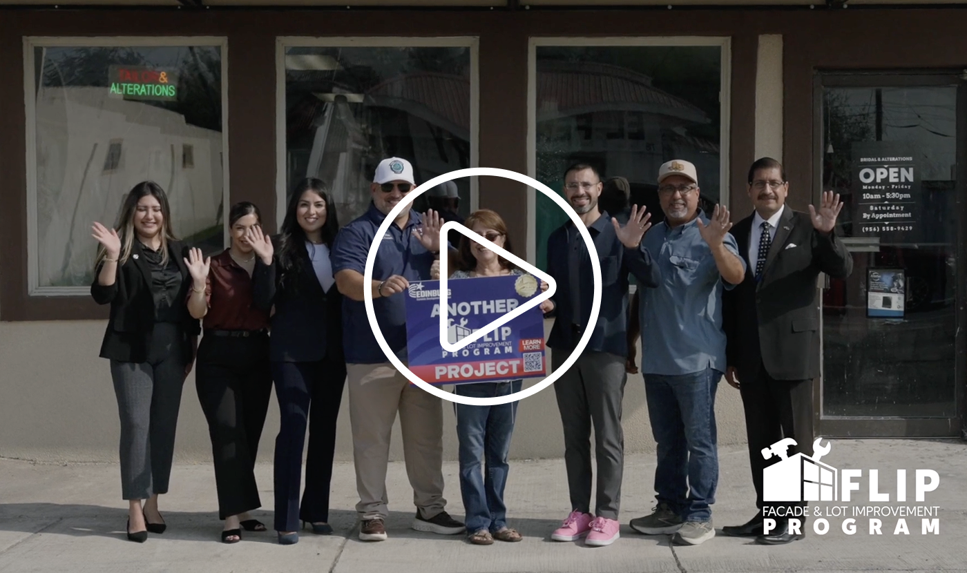 Video: Edinburg EDC celebrating a completed FLIP Program project at a local tailor & alterations shop