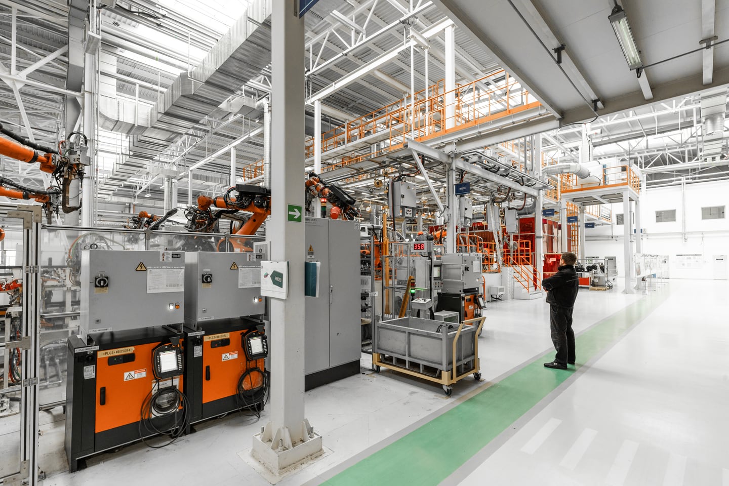Interior of a modern manufacturing plant in Edinburg